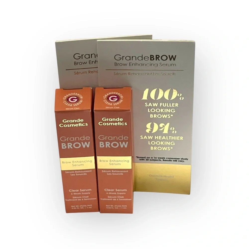 new GrandeBrow ✽ 2 Pack Brow Thickening Serum ✽ 12 Week Supply ✽ Tik Tok Trend